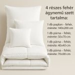 Paplan – 4 részes hímzett fehér szett pop4581