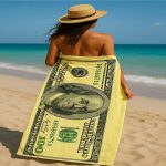 Strandtörölköző 70×140 cm Dollar Dream PT2132
