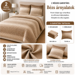 pamut ágynemű 2 részes garnitúra (Mokka csíkok) 100% pamut - Image 2