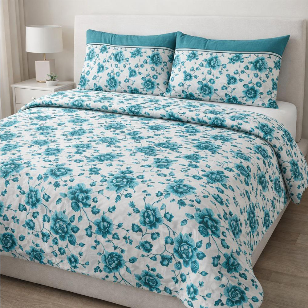 dbed4290-80ee-458d-911e-c4bf3cd83a60 pamut ágynemű 4 részes garnitúra (türkiz)100% pamut - Image 1