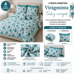 pamut ágynemű 4 részes garnitúra (türkiz)100% pamut - Image 2